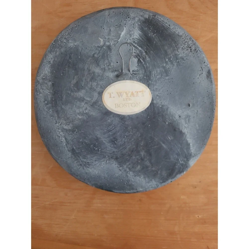 Celestial Moon and Stars Hanging Wall Decor Plaque Gray Plaster 7